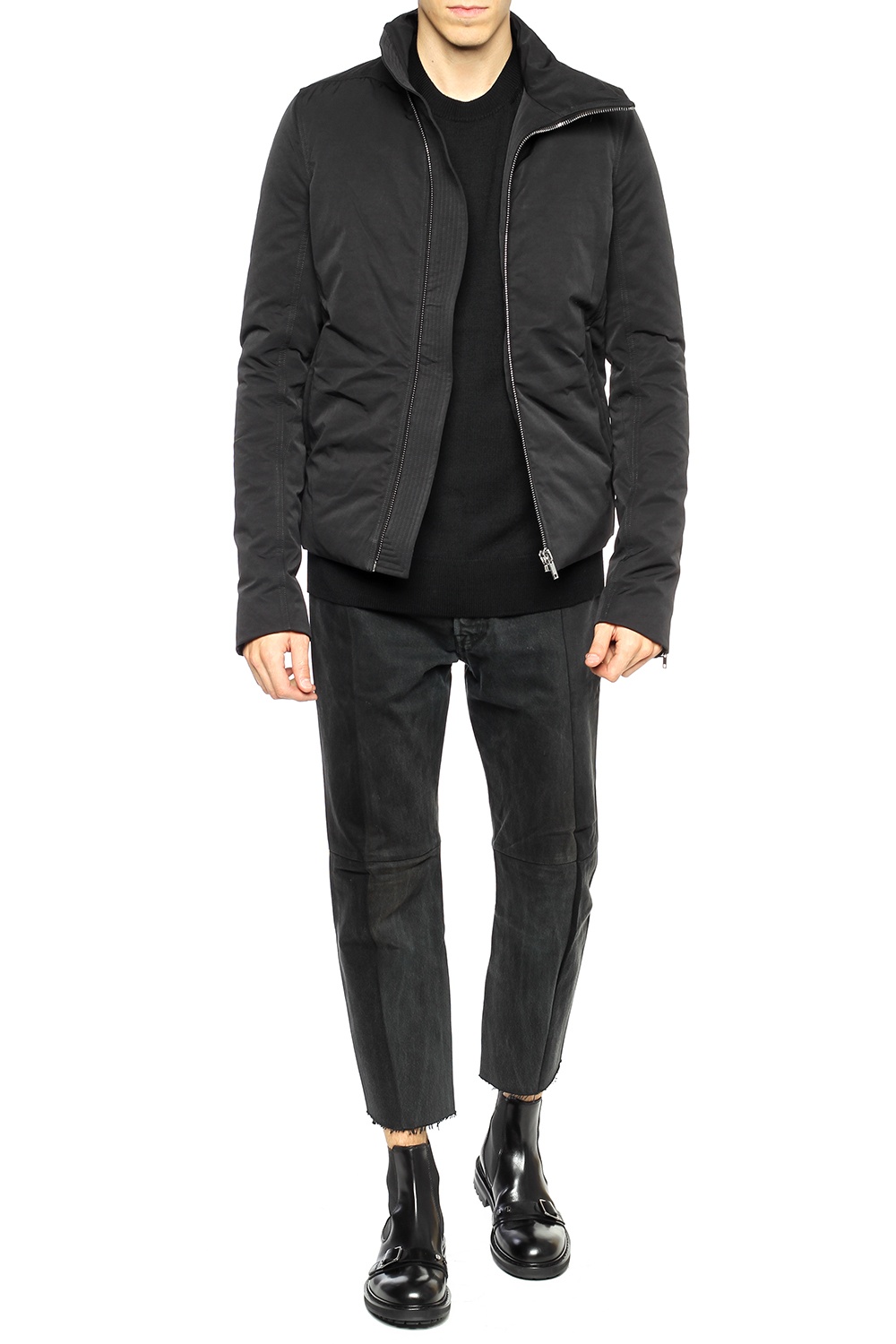 Rick Owens Jacket with band colllar | Men's Clothing | Vitkac